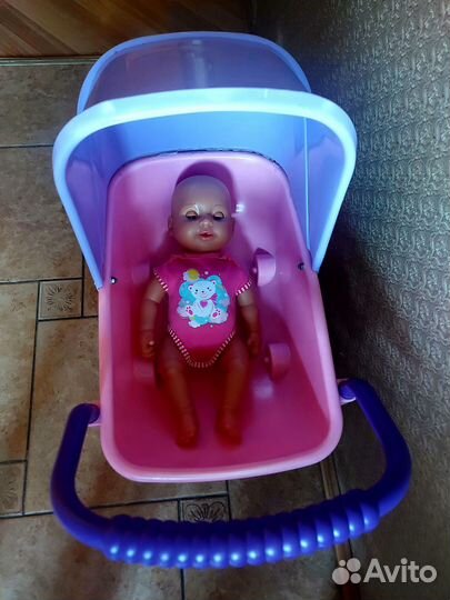Коляска для кукол+пупс