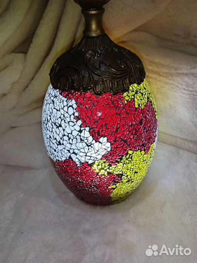 Светильник винтаж латунь витраж