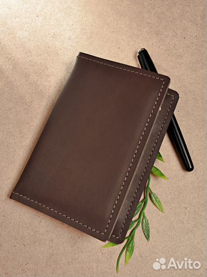 Обложка для автодокументов кожа, ручная работа