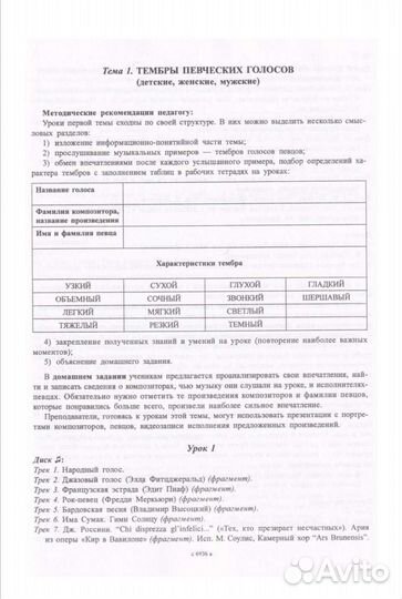 Слушание музыки. 3-ий год обучения. д