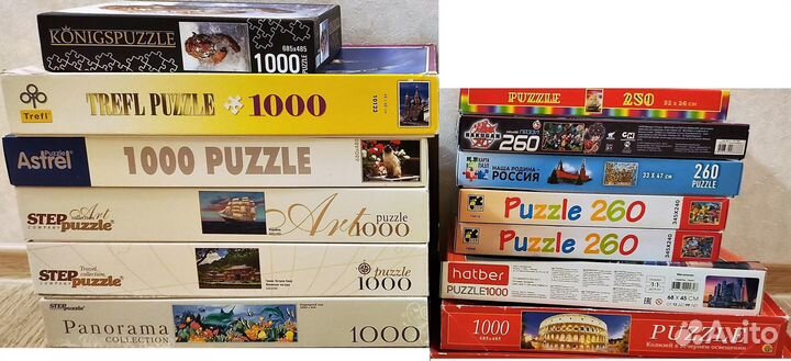 Пазлы на 160-1000 деталей