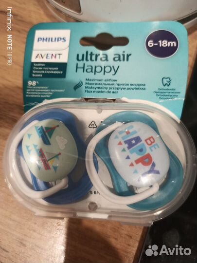 Пустышка avent 6-18m