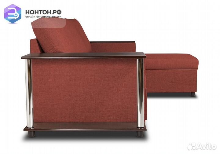 Диван угловой дельфин Форест терракотовый