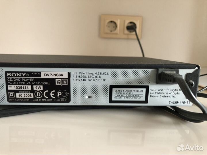 Sony CD/DVD plaer DVD- NS36. Черный