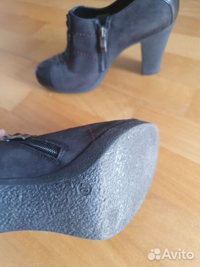 Ботильоны натуральная кожа замша 40