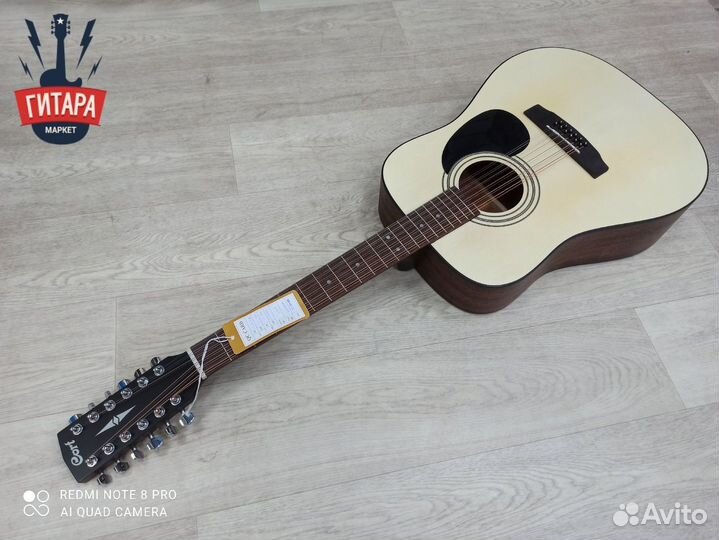 Новая акустическая гитара 12 струн Cort