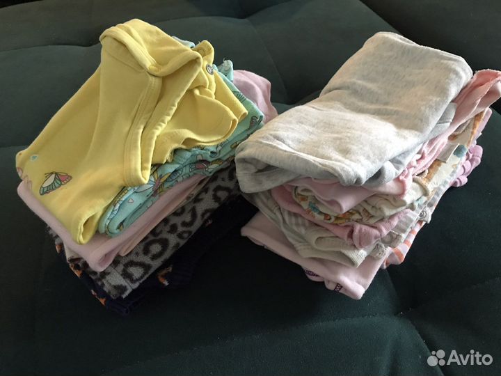 Одежда для девочки пакетом 0-12 месяцев