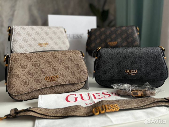 Сумка guess кросс боди 4 цвета