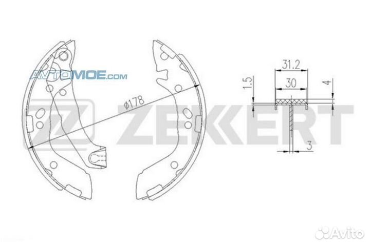 Колодки торм. бараб. задн. Hyundai Atos 98- BK4156