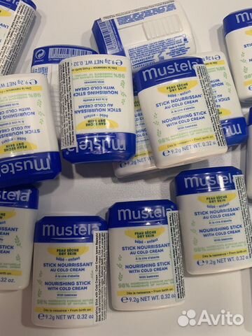 Mustela стик карандаш с кольд кремом для губ,лица