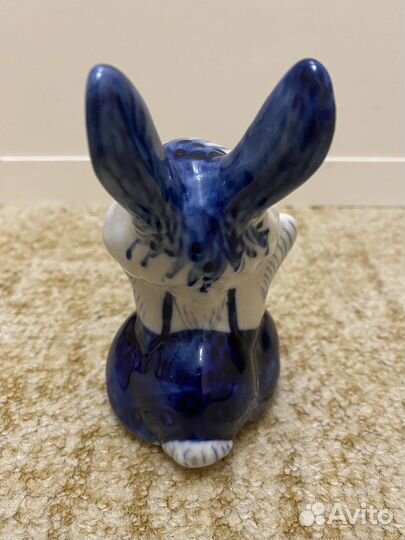 Фигурки гжель, статуэтка «Зайка», символ 2023 года