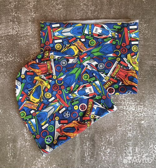 Шапка для мальчиков снуд демисезон