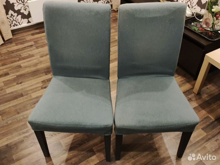Стулья Икеа хенриксдаль зелёные чехлы