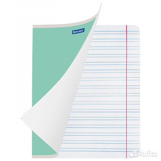 Тетрадь в картонной обложке, 12 л., узкая линия