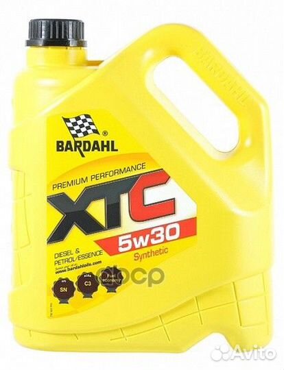 Bardahl XTC 5W30 (4L) масло моторное синтAPI S