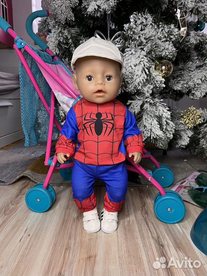 Пупс беби борн мальчик +одежда Оригинал
