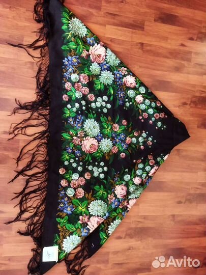 Старинный платок, шаль Лунный свет