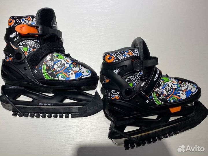 Коньки детские раздвижные 31-36 новые