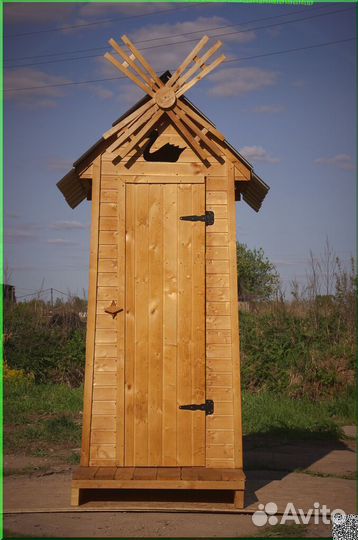 Дачный туалет деревянный ART129