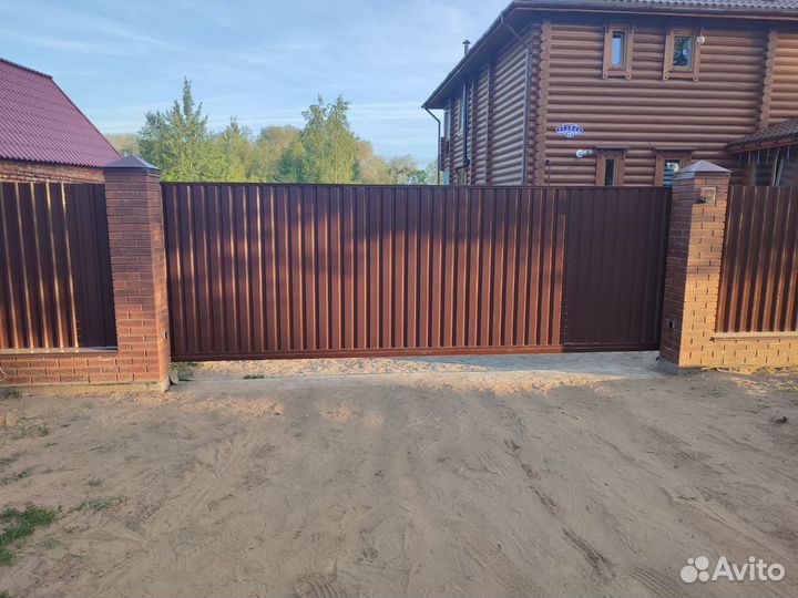 Откатные ворота под ключ с установкой