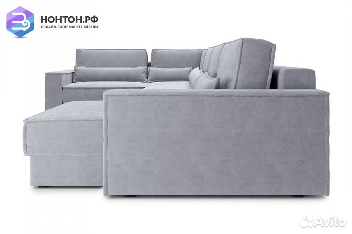 Диван п-образный тик-так Сохо серый