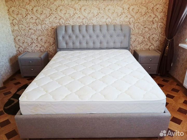 Кровать с каретной стяжкой