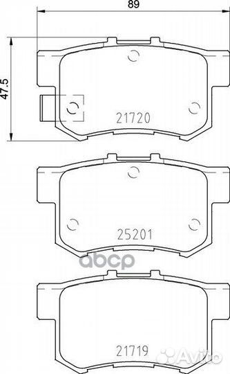 Колодки тормозные дисковые зад NP9018 nissh