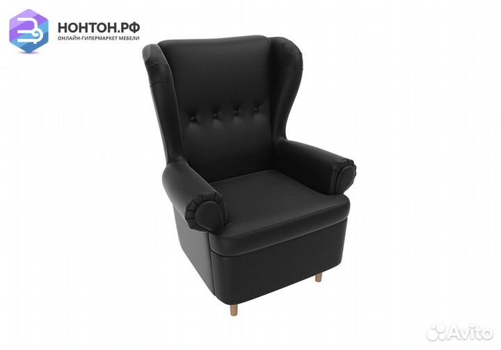 Кресло Торин экокожа черная