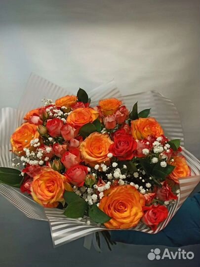 Цветы розы букет