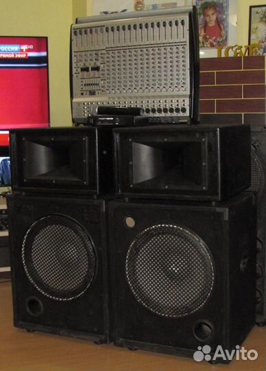 Колонки C-Mark 1100W Pro Активный микшер Микрофон