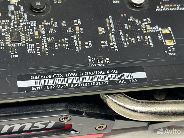 Топовая видоекарта MSI GTX 1050 TI