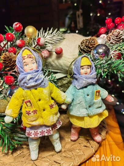 Игрушки из ваты ручной работы