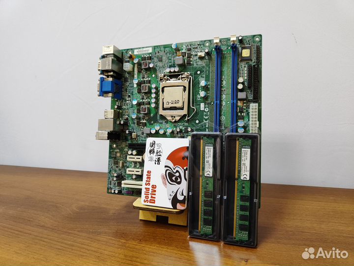 Материнская плата 1155+i3-2120+DDr3-8Gb+SSD+Кулер
