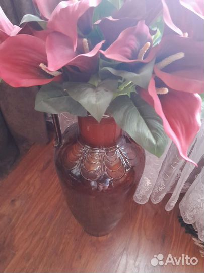 Ваза напольная с цветами