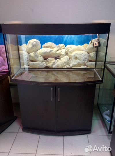 Аквариум 260-270л. полукруглый, свет и биофильтр и