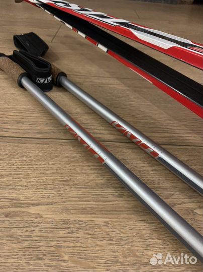 Лыжи беговые tisa fischer с креплениями pilot