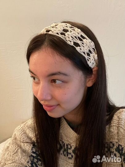 Вязанная повязка на голову
