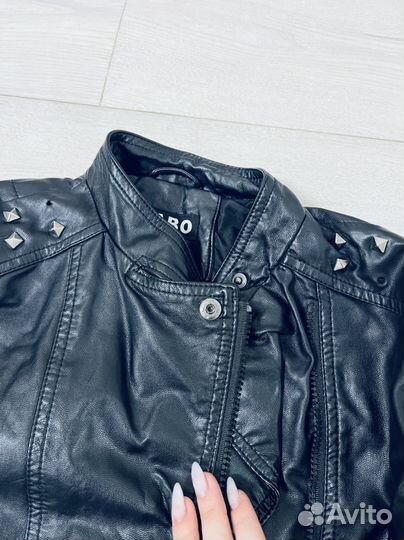 Кожаная куртка для девочки 146