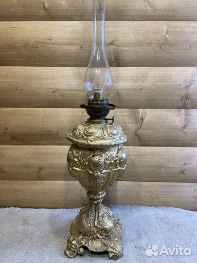 Керосиновая Лампа Шпиатр С Морской Темой 19 Век