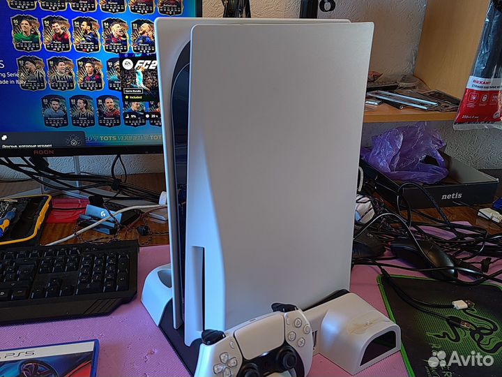 PlayStation 5, с дисками и играми