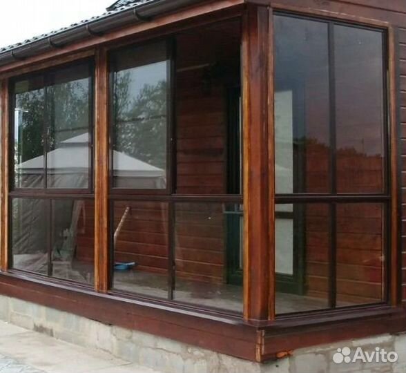 Окна раздвижные алюминиевые