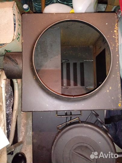 Мангал с печкой под казан новый