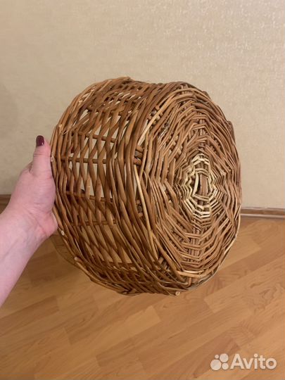Корзина плетеная с ручкой большая