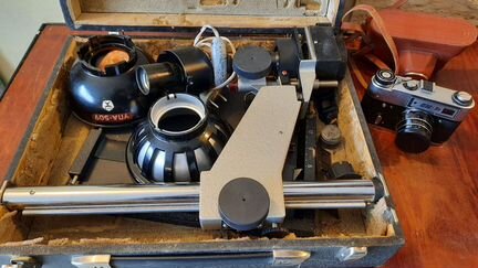 Фотоувеличитель, глянцеватель, фотоаппарат. СССР