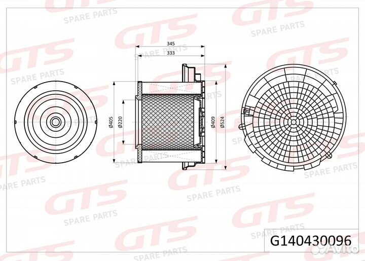 Фильтр воздушный 004 094 85 04