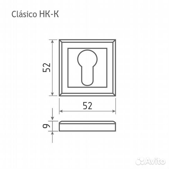 Накладка дверная nora-M нк-К белый жемчуг цилиндр