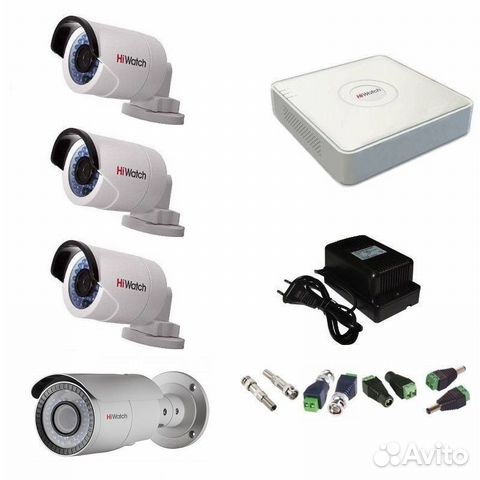 Ip комплект видеонаблюдения уличный Hiwatch