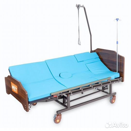 Механическая медицинская кровать широкая + туалет