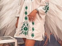 Белое летнее платье zara