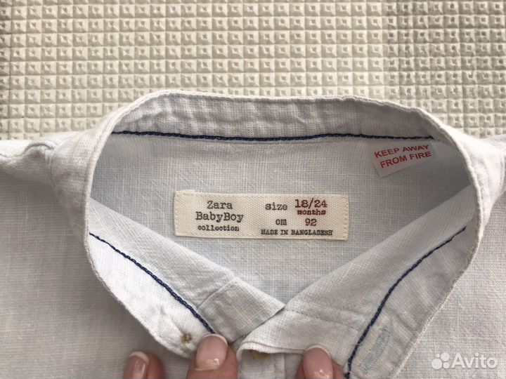 Рубашка zara 92 см